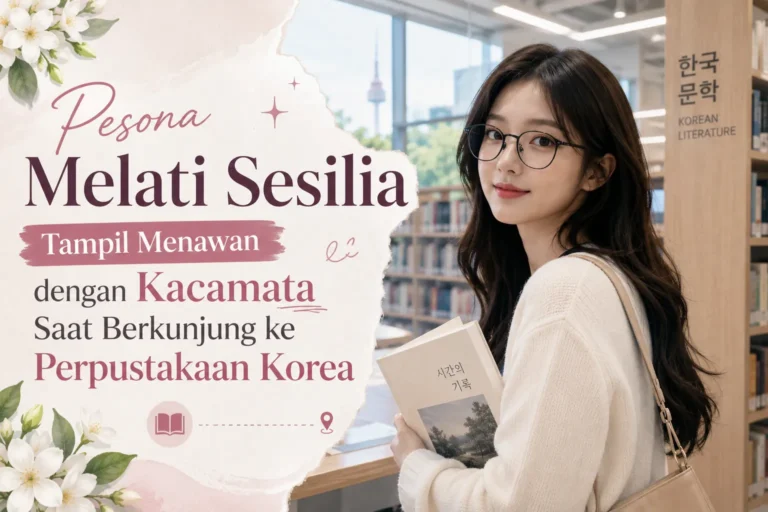 melati-sesilia-tampil-cantik-berkacamata-di-perpustakaan-korea