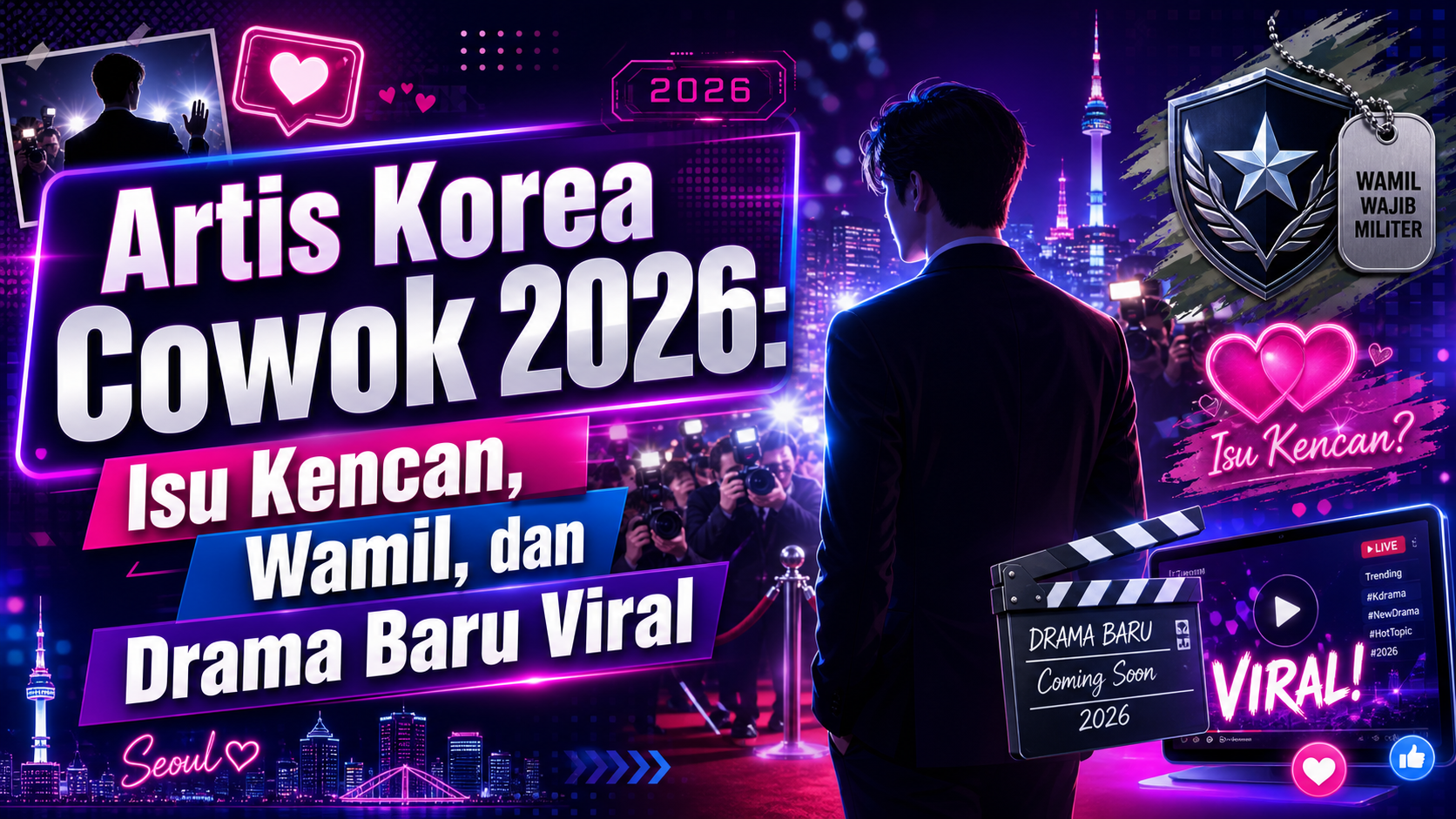aktor - Artis Korea Cowok 2026: Isu Kencan, Wamil, dan Drama Baru Viral