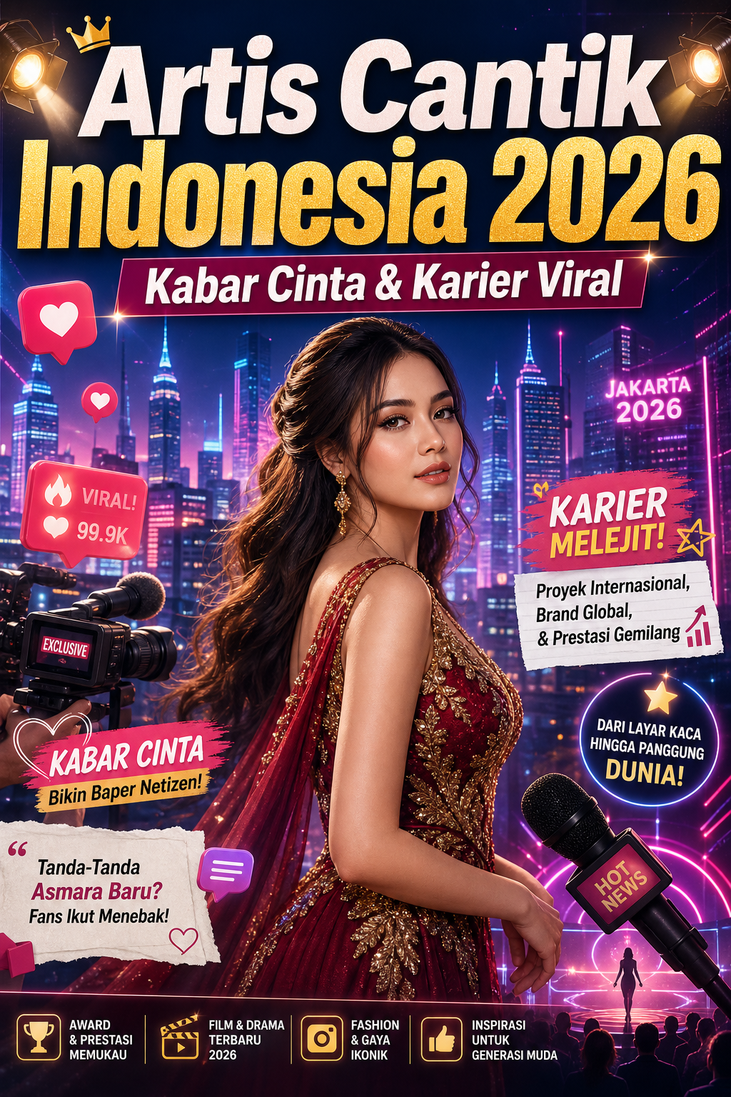 Artis Cantik Indonesia 2026: Kabar Cinta dan Karier Viral - artis