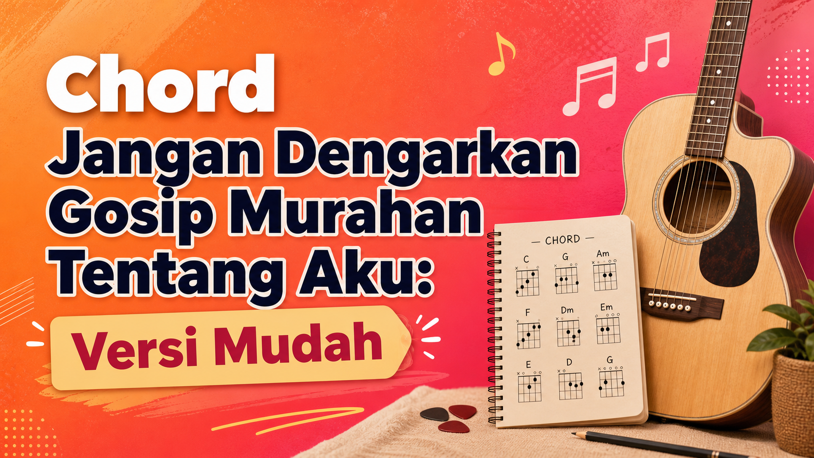 chord - Chord Jangan Dengarkan Gosip Murahan Tentang Aku: Versi Mudah
