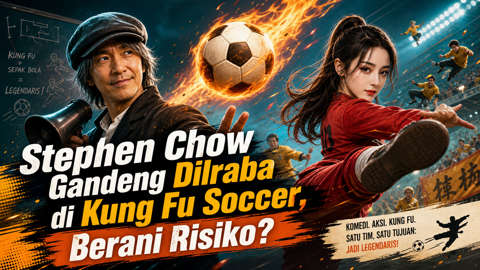 chow - Stephen Chow Gandeng Dilraba di Kung Fu Soccer, Berani Risiko?
