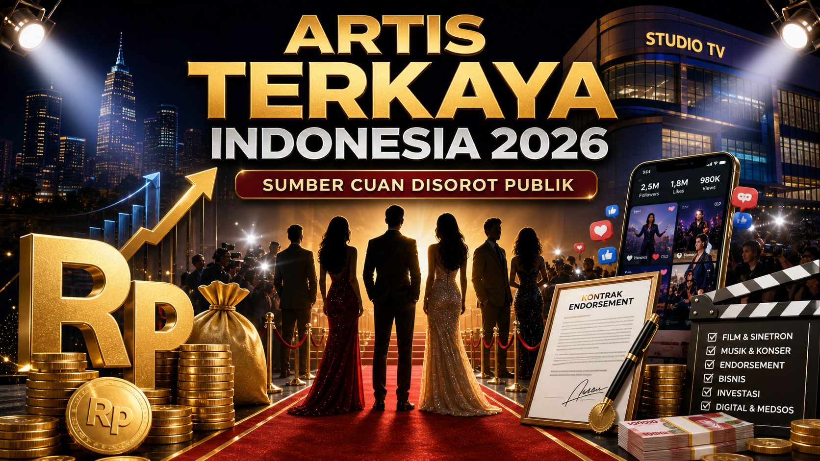 Daftar Artis Terkaya di Indonesia 2026, Sumber Cuan Disorot Publik - artis