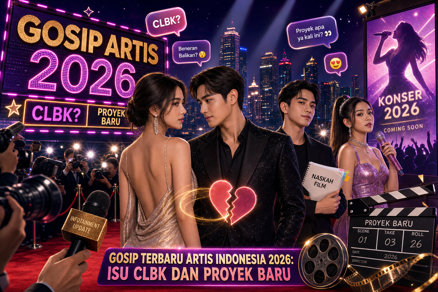 Gosip Terbaru Artis Indonesia 2026: Isu CLBK dan Proyek Baru - gosip