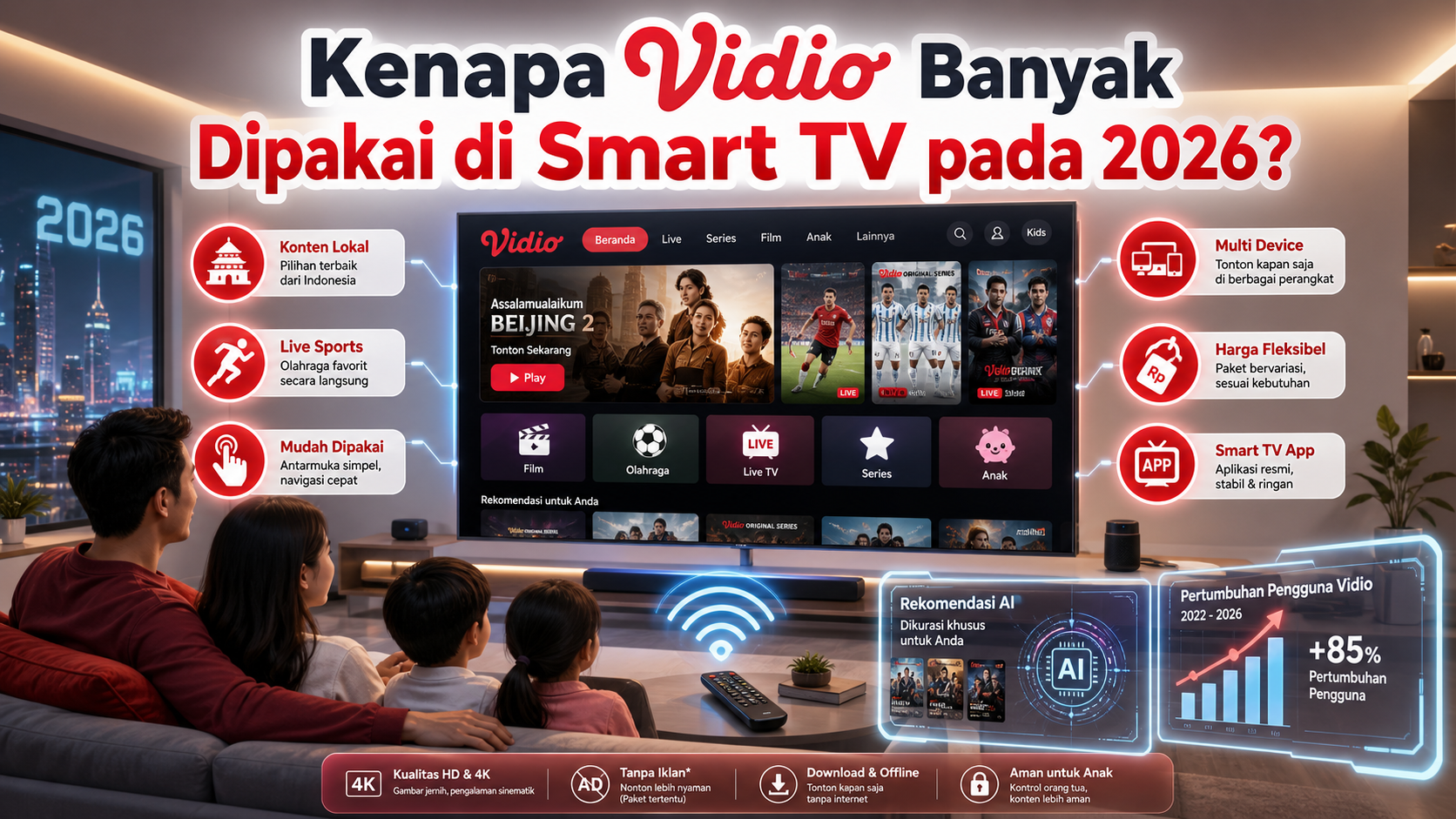 Kenapa Vidio Banyak Dipakai di Smart TV pada 2026? - vidio