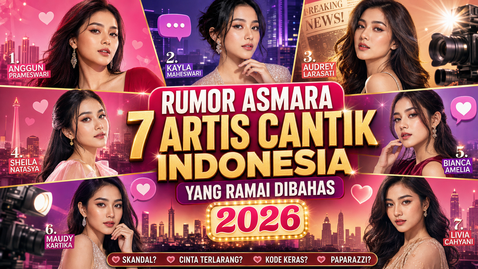 Rumor Asmara 7 Artis Cantik Indonesia yang Ramai Dibahas 2026 - artis
