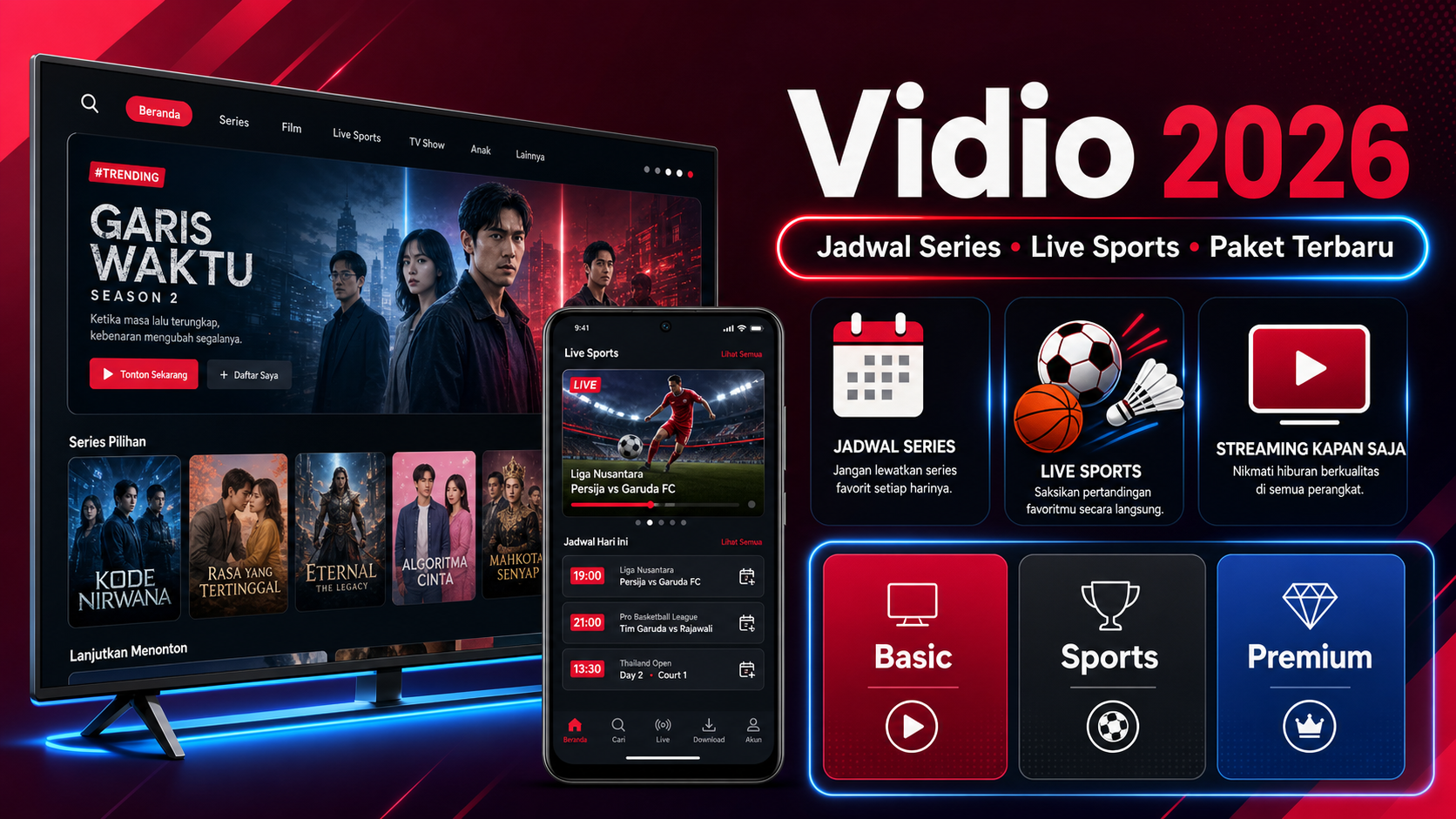 Vidio 2026: Jadwal Series, Live Sports, dan Paket Terbaru - vidio