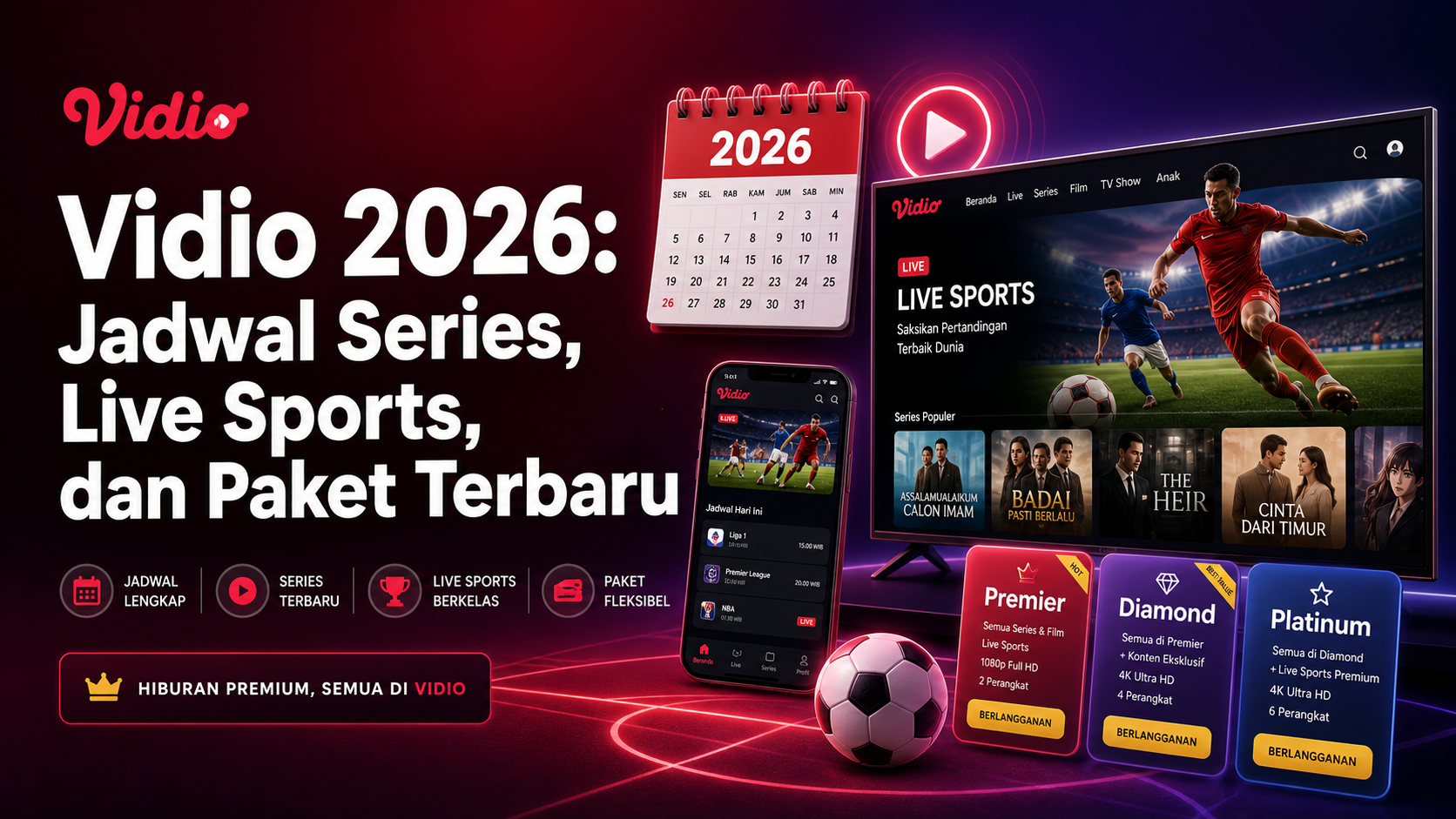 vidio - Vidio 2026: Jadwal Series, Live Sports, dan Paket Terbaru