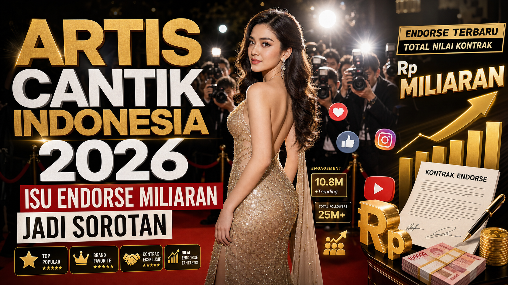 Artis Cantik Indonesia 2026: Isu Endorse Miliaran Jadi Sorotan - artis