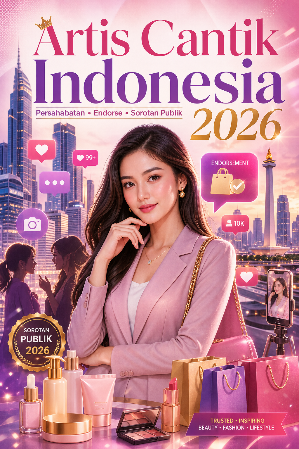 Artis Cantik Indonesia 2026: Isu Persahabatan dan Endorse Disorot - artis