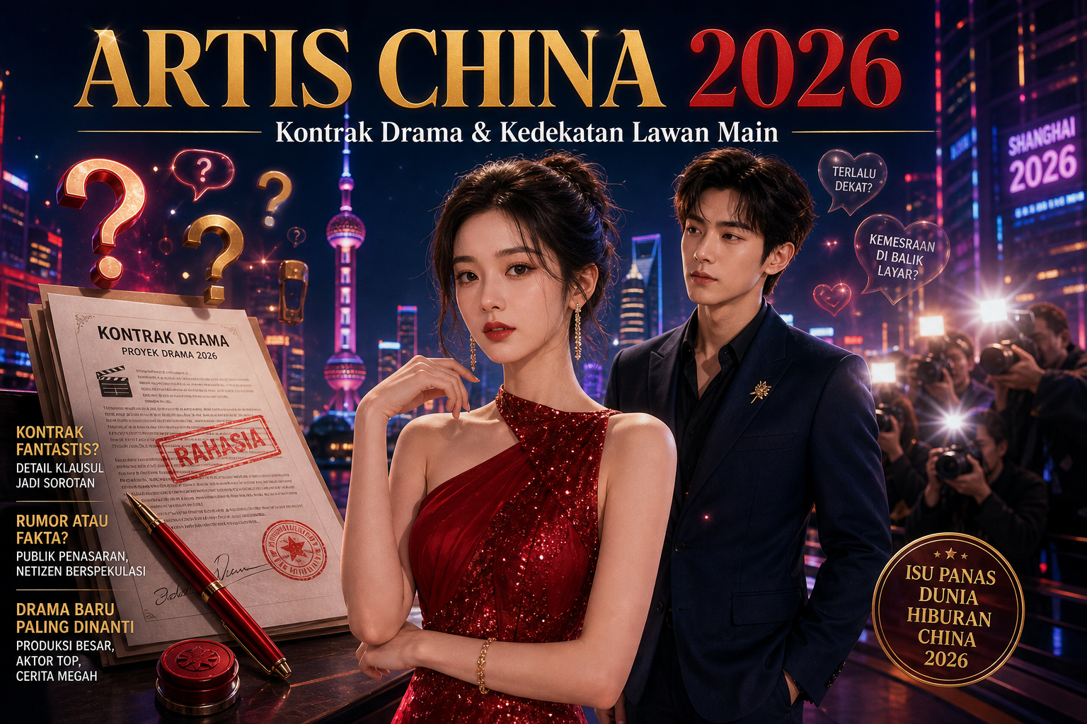 Artis China 2026: Isu Kontrak Drama dan Kedekatan Lawan Main - artis