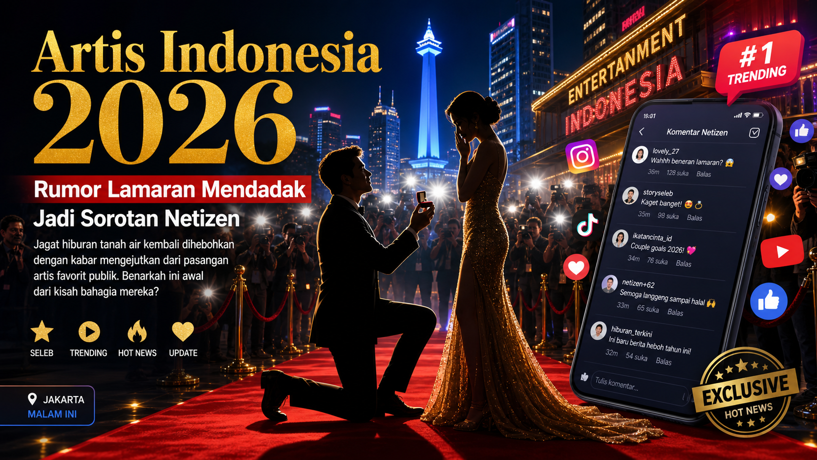 Artis Indonesia 2026: Rumor Lamaran Mendadak Jadi Sorotan Netizen - artis