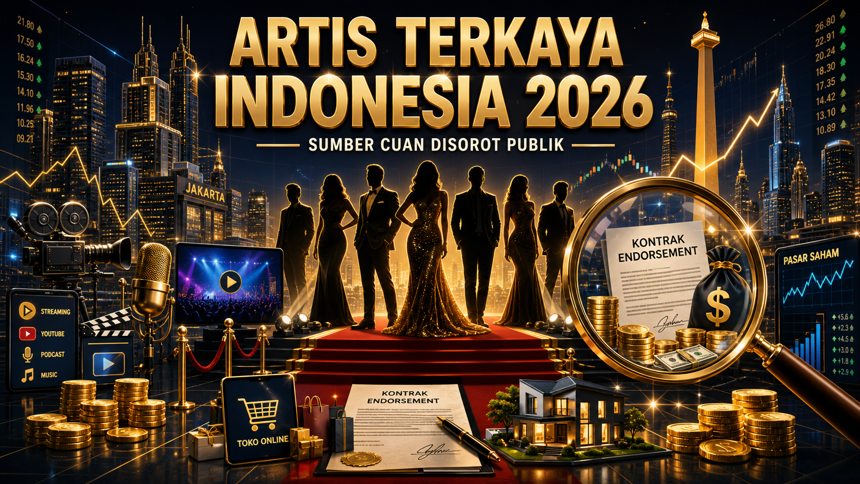 Daftar Artis Terkaya di Indonesia 2026, Sumber Cuan Disorot Publik - artis